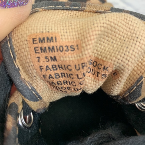 Steve Madden Leopard Print platform sneakers Size 7.5 Tan black - Picture 8 of 12